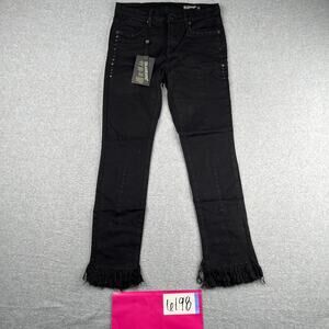 Blank NYC Jeans Womens 28 Black Crop Skinny Embroidered Ladies New NWT